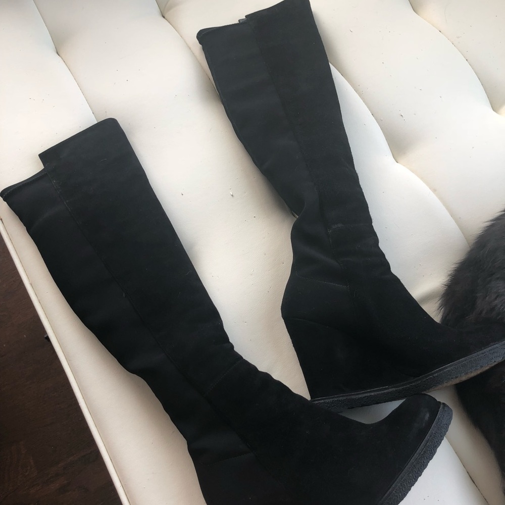 Stuart Weitzman Over The Knee Wedge Boots
